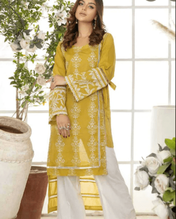 Lawn Embroidered Chikankari Kurti & Kurti Summer Collection 2022 (05)