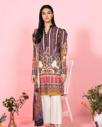 2 Pcs Printed Lawn Suit Latest Summer Collection 2022 (415)