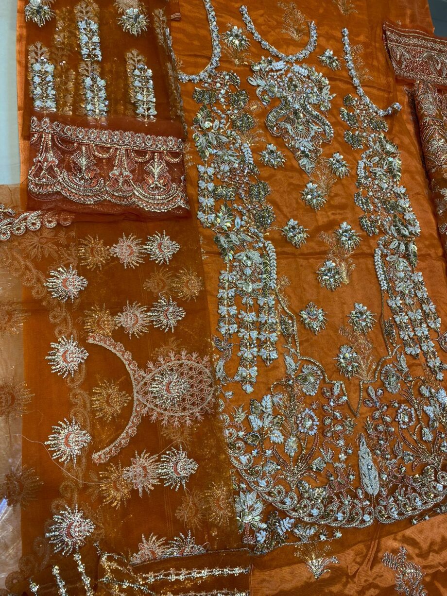 Party Wear Hand Work Stitched Embroidered Shalwar Kameez