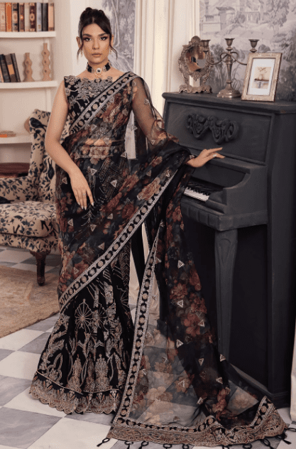 Black Georgette Saree