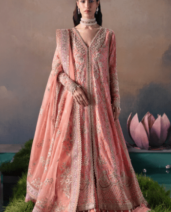 Pink Bridal Long Maxi Latest Weeding Collection 2024