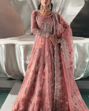 pink Bridal Long Maxi Latest Weeding Collection 2024